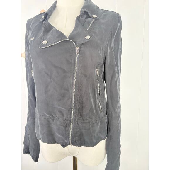 Blank NYC Back Roads Black Lightweight Moto Jacket Size Small Zip Up - Picture 6 of 11